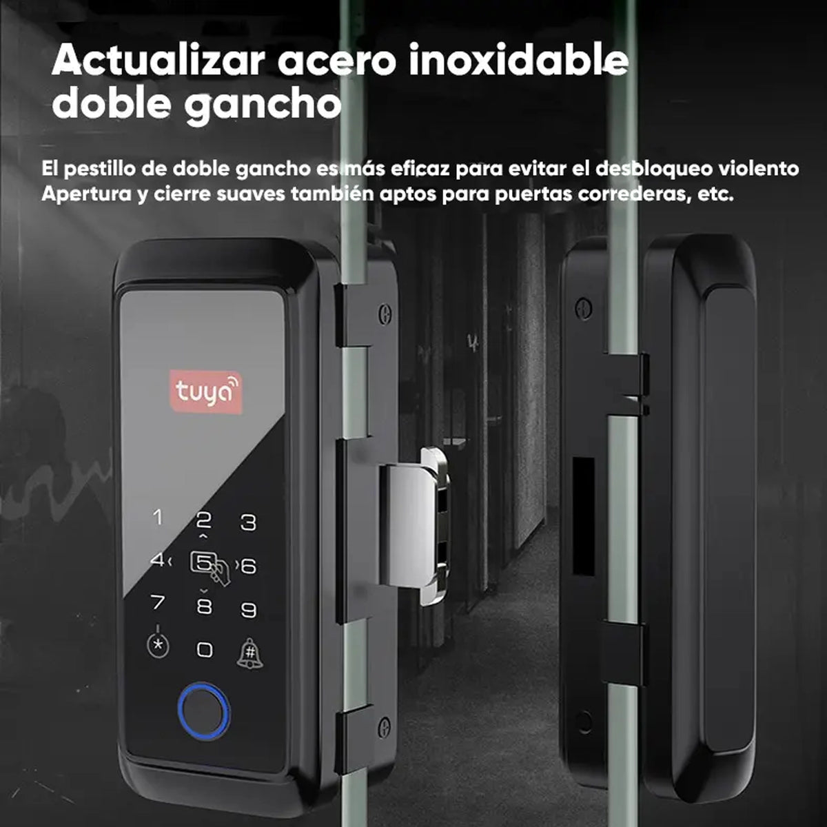 Cerradura digital puerta de vidrio G19 Tuya