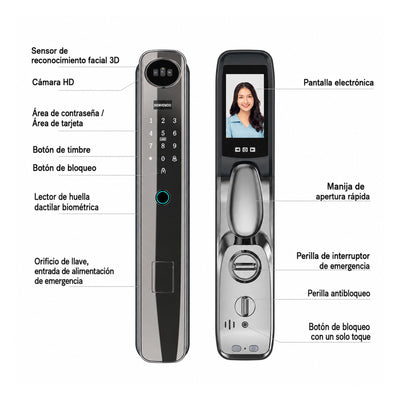 Cerradura Inteligente k915 con Reconocimiento Facial