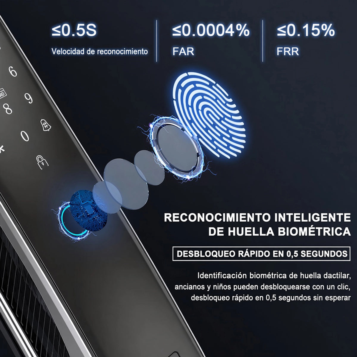 Cerradura Inteligente k915 con Reconocimiento Facial